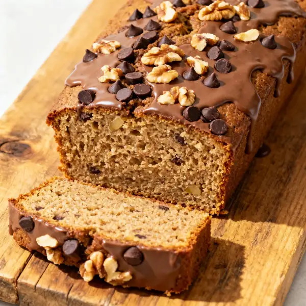 Hands whisking mashed bananas and oats in a ceramic bowl surrounded by ingredients.