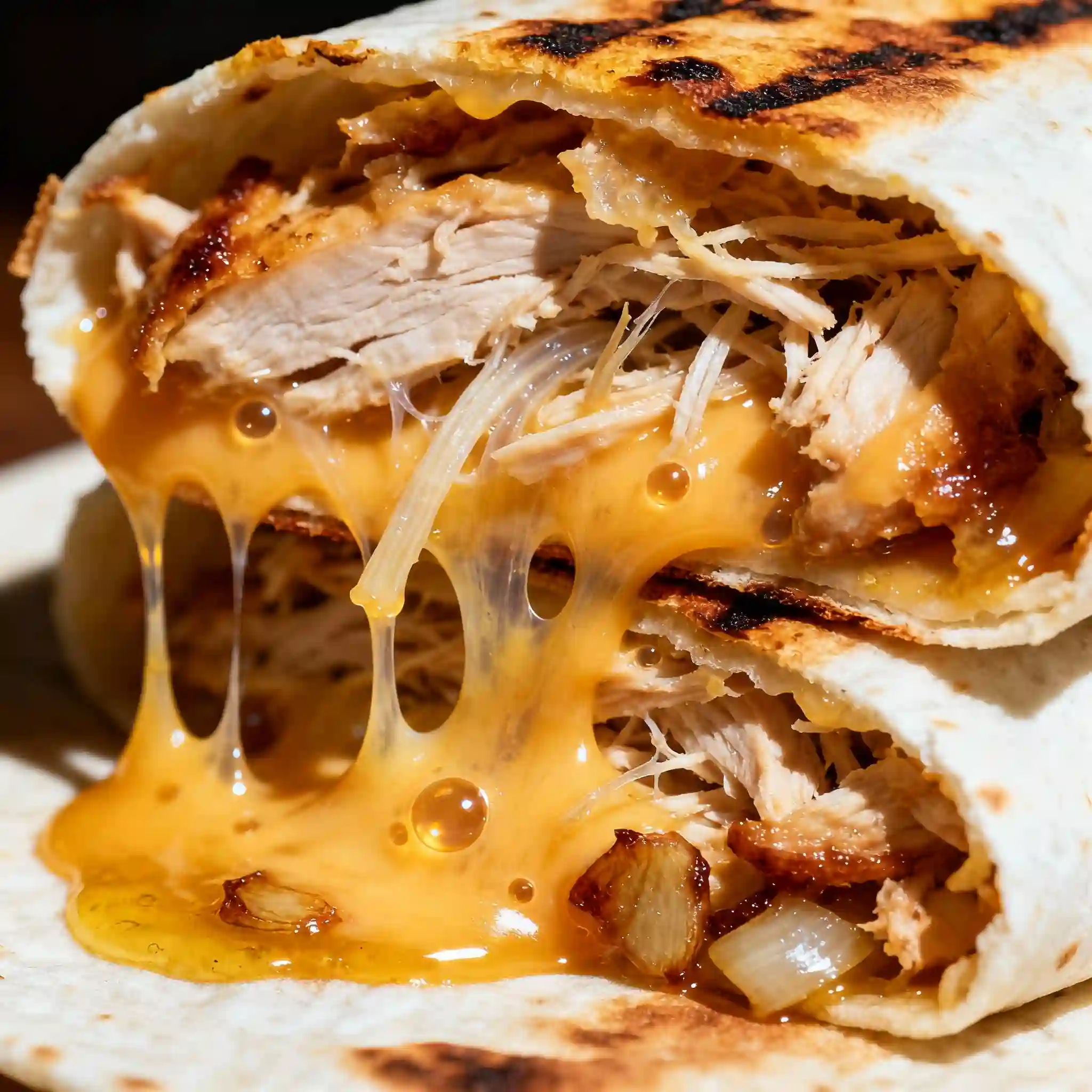 Cheesy Garlic Chicken Wraps