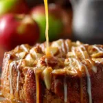 A prep shot capturing the rustic texture of the nutty topping.