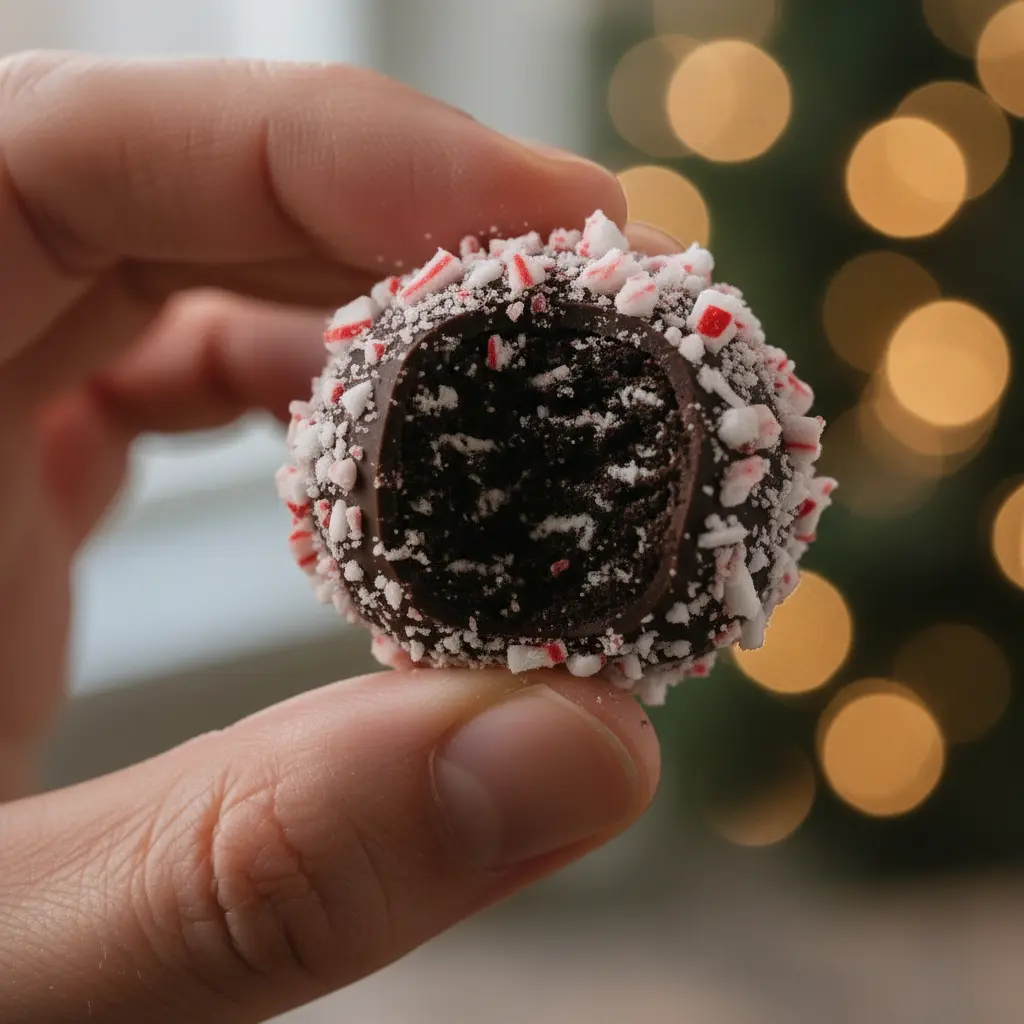Holiday gift box filled with Oreo truffles.