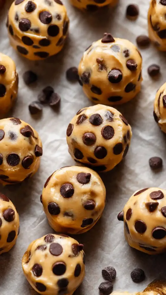 Close-up shot of a frozen yogurt peanut butter bite showcasing creamy texture.