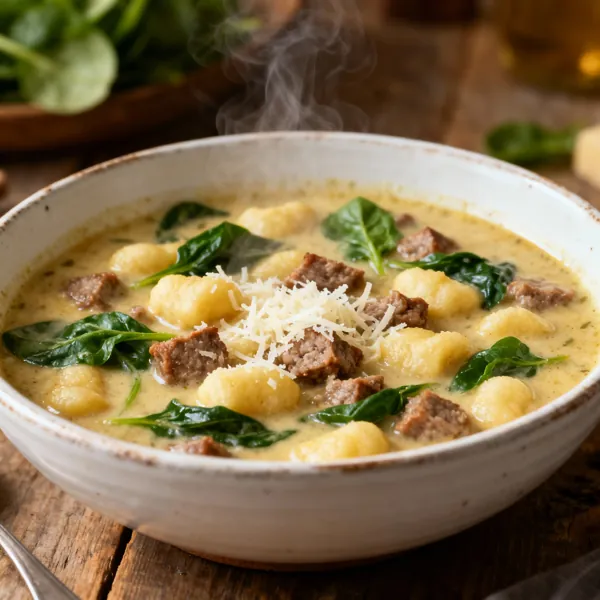 Creamy Italian Sausage Gnocchi Soup
