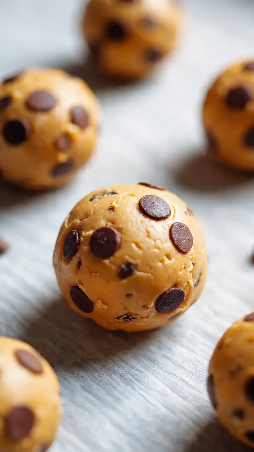 Frozen Greek yogurt peanut butter bites arranged on a parchment-lined tray.
