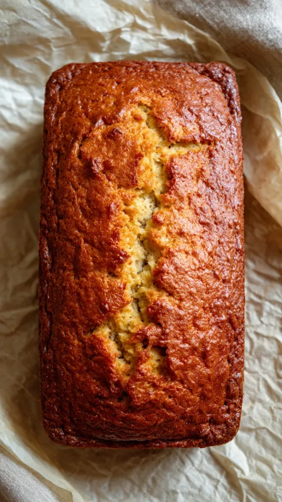 Soft, moist texture with banana-rich crumb