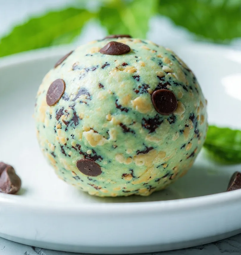 A detailed close-up of a single protein bite.