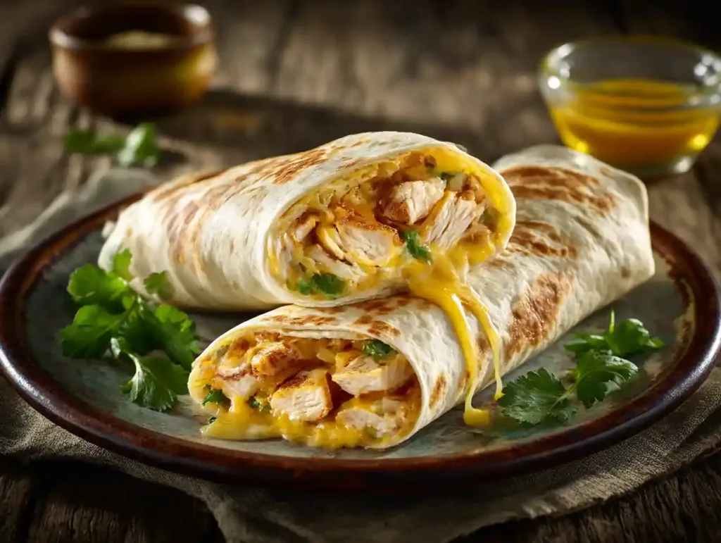 creamy garlic chicken filling in skillet