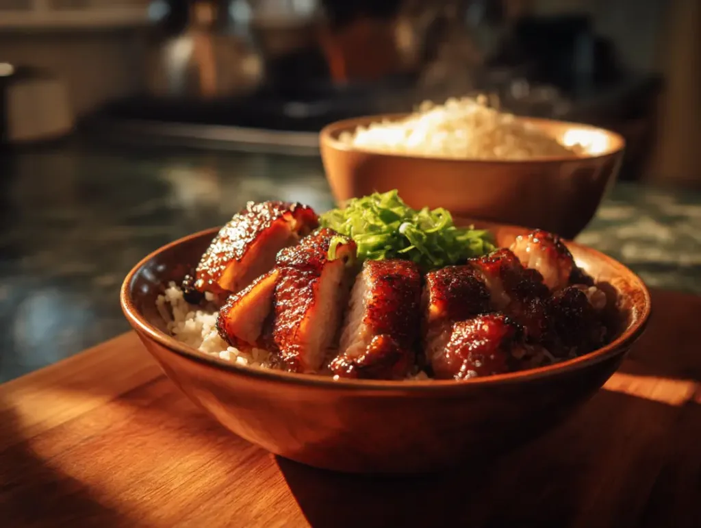 marinated char siu chicken thighs