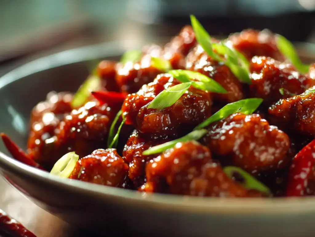 crispy chilli chicken with sticky sweet chilli sauce